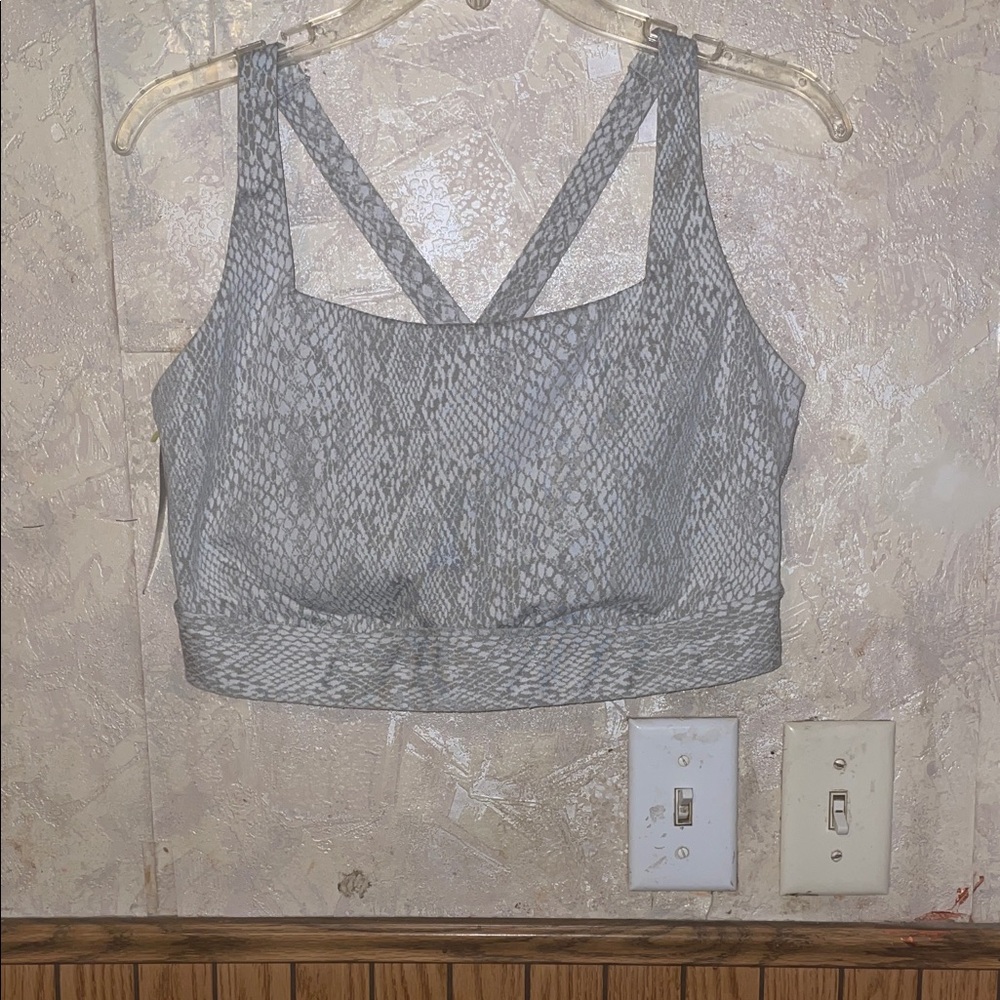 Gray Snake Print  all in motion Women's Bralette (XXL)(nwt)